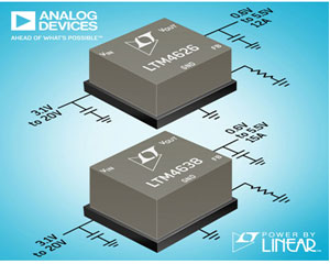ADI, 12 A 및 15 A 핀 호환가능한 μModule 레귤레이터 공급